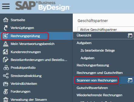 SAP ByD Rechnungsverarbeitung